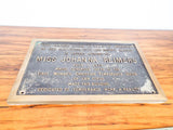 WCTU San Diego Temperance Bronze Memorial Plaque for Johanna Reimers