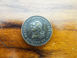 Antique George Washington Temperance Ten Dollar 1 Cent Coin