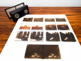 Antique Folding Stereoscope French Slide Viewer & 7 Glass 3D Slides Unis Paris