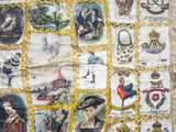 Antique 1910s Framed Military Heraldic Silk Textile Art