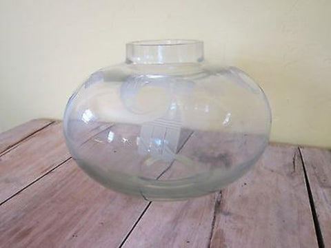 Signed Perry Coyle Crystal Glass Vase "Rainbird Spirit" - Yesteryear Essentials
 - 1