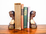 Vintage 1920 Bronze Clad Bookends of Dante Beatrice Bookends by Armor Bronze Co