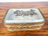 Louis XVI Gold Gilt Ormolu Beveled Glass Casket