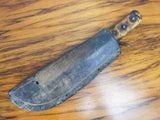 Antique Sioux Indian Native American Knife & Sheath Hoop Steel Paul Two Face
