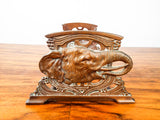 Antique Bronze Art Nouveau Sliding Bookends
