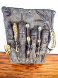 Benin Kingdom Tribal African Cast Bronze Plaque