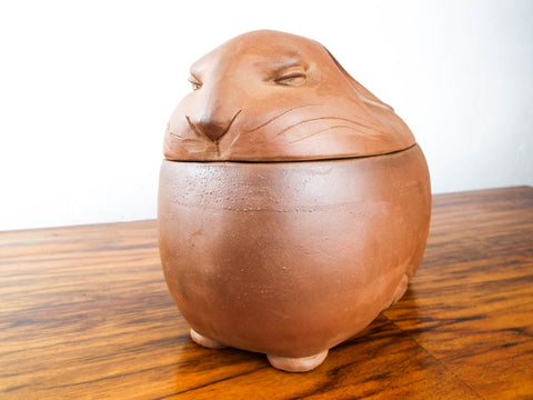 Vintage Monty Smith Rabbit Clay Pot Kitchen Dish Sculpture Malicious ...