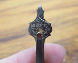 Antique Gold Plated Merritts Tie Lapel Pin