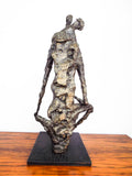 Vintage Gerard Koch Abstract Seated Bronze Sculpture German French Sculptor 1961