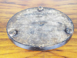 Antique Arts and Crafts Silver Wood Inkwell