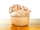 Vintage Monty Smith Chicken Clay Pot Kitchen Dish Sculpture Angry Birds 1990