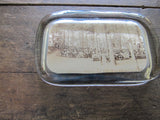 Antique Photo Glass Paperweight Tourist Gift