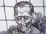 Vintage Signed Ron Cobb Print Ltd Ed Underground Free Press Cartoon Prisoners