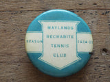 Antique 1924 Religious Maryland Rechabites Tennis Club Pin