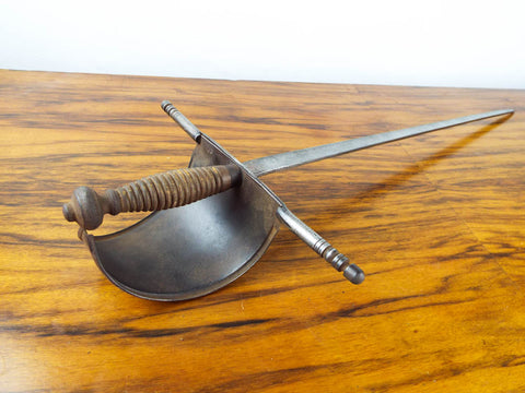 Antique Main Gauche European Sword Trefoil Blade