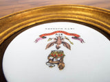 Antique British Porcelain Plate ~ The Kings 14th Hussars