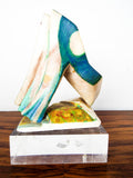 Vintage Color Modern Abstract Soapstone Sculpture by Beatrice W Eiges Modern Art