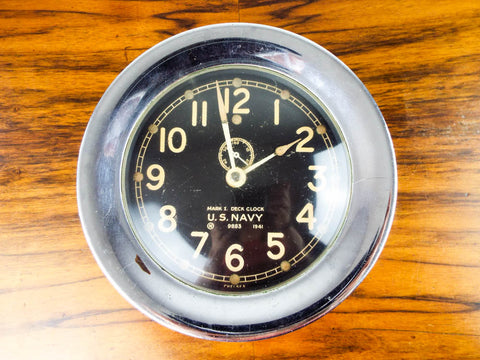 US Navy WWII Mark I Ship Deck Clock 6.25 Aluminum Nautical Decor -  CaptJimsCargo