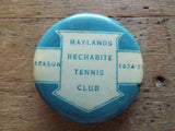 Antique 1924 Religious Maryland Rechabites Tennis Club Pin