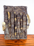 Benin Kingdom Tribal African Cast Bronze Plaque