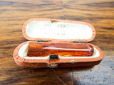 Antique 1910 Cheroot Holder Cased Amber Cigarette Mouthpiece German Gustav Breul