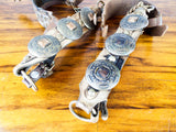 Vintage Western Cowboy Spurs Concho Belt Silver Overlay Ranch Decor Caballeros