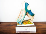 Vintage Color Modern Abstract Soapstone Sculpture by Beatrice W Eiges Modern Art