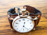 Antique Elgin Pocket Watch Converted Wrist Watch ~ 10k Gold Filled