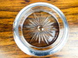 Antique Silver Bead Rimmed Cut Glass Champagne Coaster ~ Frank M Whiting
