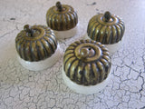 Set of 4 Victorian Porcelain & Brass Light Switches - Yesteryear Essentials
 - 7