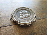 Antique Royal Navy Society Pinback Medal - Yesteryear Essentials
 - 4