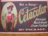 Vintage Advertising Poster for Cetacolor Laundry Soap, 3' by 2' - Yesteryear Essentials
 - 2