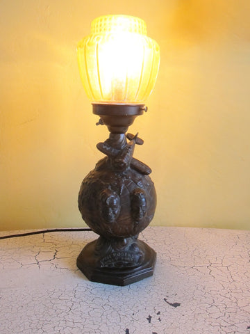 Collectible Will Rogers & Wiley Post Aviation Decor Collectible Table Lamp Sculpture - Yesteryear Essentials
 - 1