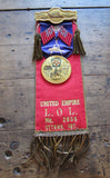 Antique Loyal Orange Lodge Red & Black Ribbon & Badge - Yesteryear Essentials
 - 6