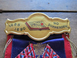Antique Loyal Orange Lodge Red & Black Ribbon & Badge - Yesteryear Essentials
 - 5