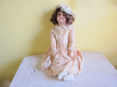 Antique 19th C German Porcelain Doll by Gebruder Kuhnlenz - Yesteryear Essentials
 - 1
