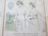 19th C Antique Fashion Print by Vernor Hood & Sharp Poultry "London Dresses" - Yesteryear Essentials
 - 3