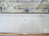 Antique 18th Century Optical Mondhare Print "Vue Perspective le Palais Royale de Somerset" - Yesteryear Essentials
 - 5