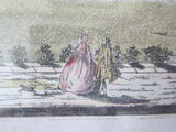 Antique 18th Century Optical Mondhare Print "Vue Perspective le Palais Royale de Somerset" - Yesteryear Essentials
 - 2