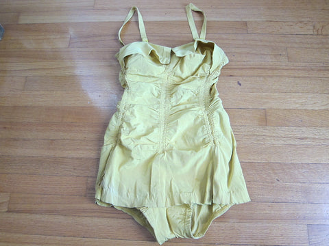 1940s Yellow Retro Bathing Suit by Catalina California Creation - Yesteryear Essentials
 - 1
