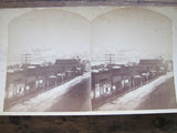 Stereoscope Card by Charles Emery 1880, Moonlight View Main St Silver Cliff Colorado - Yesteryear Essentials
 - 2