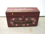 Antique Hand Painted Red Wooden Trunk - Yesteryear Essentials
 - 9