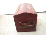 Antique Hand Painted Red Wooden Trunk - Yesteryear Essentials
 - 11