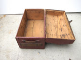 Antique Hand Painted Red Wooden Trunk - Yesteryear Essentials
 - 12