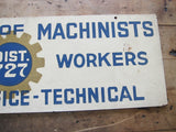 Vintage Aviation Machinists Union Aerospace Workers Sign - Yesteryear Essentials
 - 2
