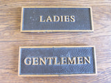 Vintage Brass Restroom Signs for Ladies & Gentlemen - Yesteryear Essentials
 - 6