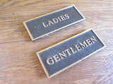 Vintage Brass Restroom Signs for Ladies & Gentlemen - Yesteryear Essentials
 - 8