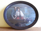 Vintage Oval 1910's Print, Couple in a Boat Scene - Yesteryear Essentials
 - 9