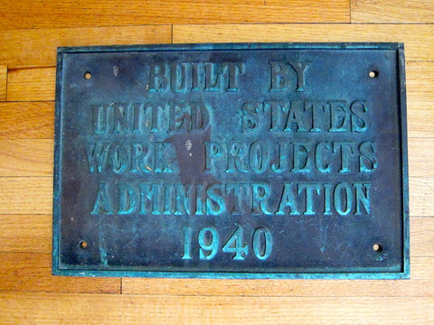 1940 Heavy Bronze Plaque for the Works Projects Administration - Yesteryear Essentials
 - 1