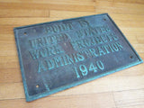 1940 Heavy Bronze Plaque for the Works Projects Administration - Yesteryear Essentials
 - 12